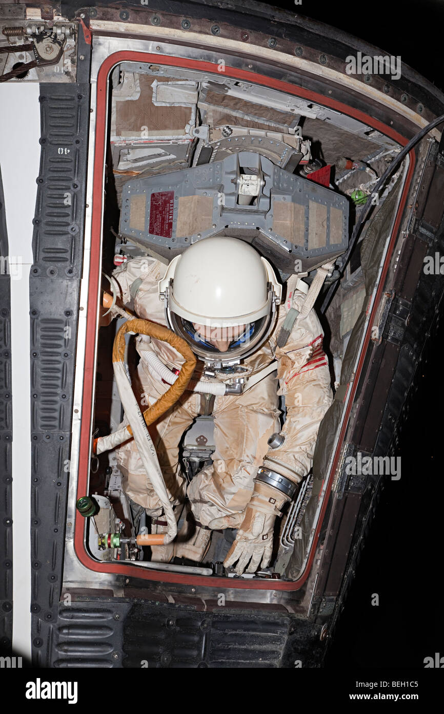Glaubens 7 Mercury-Raumschiff von Gordon Cooper als Teil des Projekt Mercury 1963 NASA Space Center Houston Texas USA geflogen Stockfoto