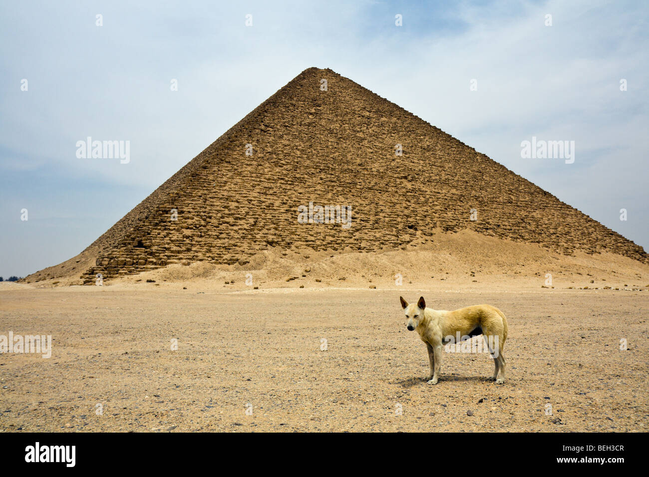 Rote Pyramide von Pharao Snowflakes, Dahshur, Ägypten Stockfoto