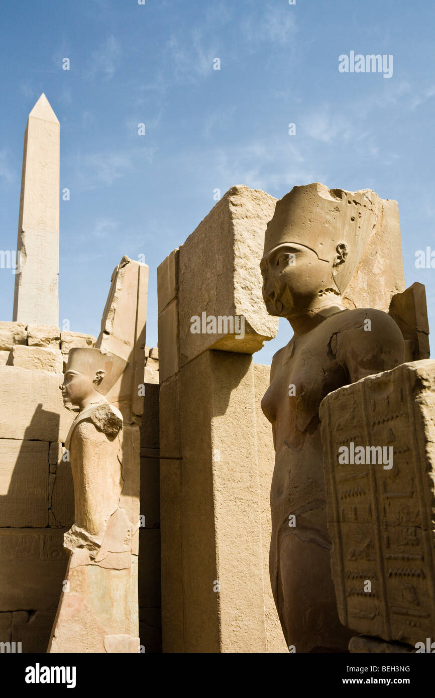 Statue am Karnak-Tempel, Luxor, Ägypten Stockfoto