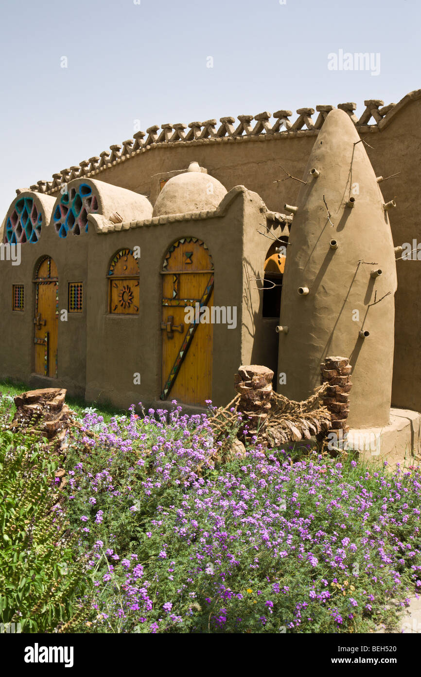 Nubische Haus in der Nähe von Aswan, Assuan, Ägypten Stockfoto