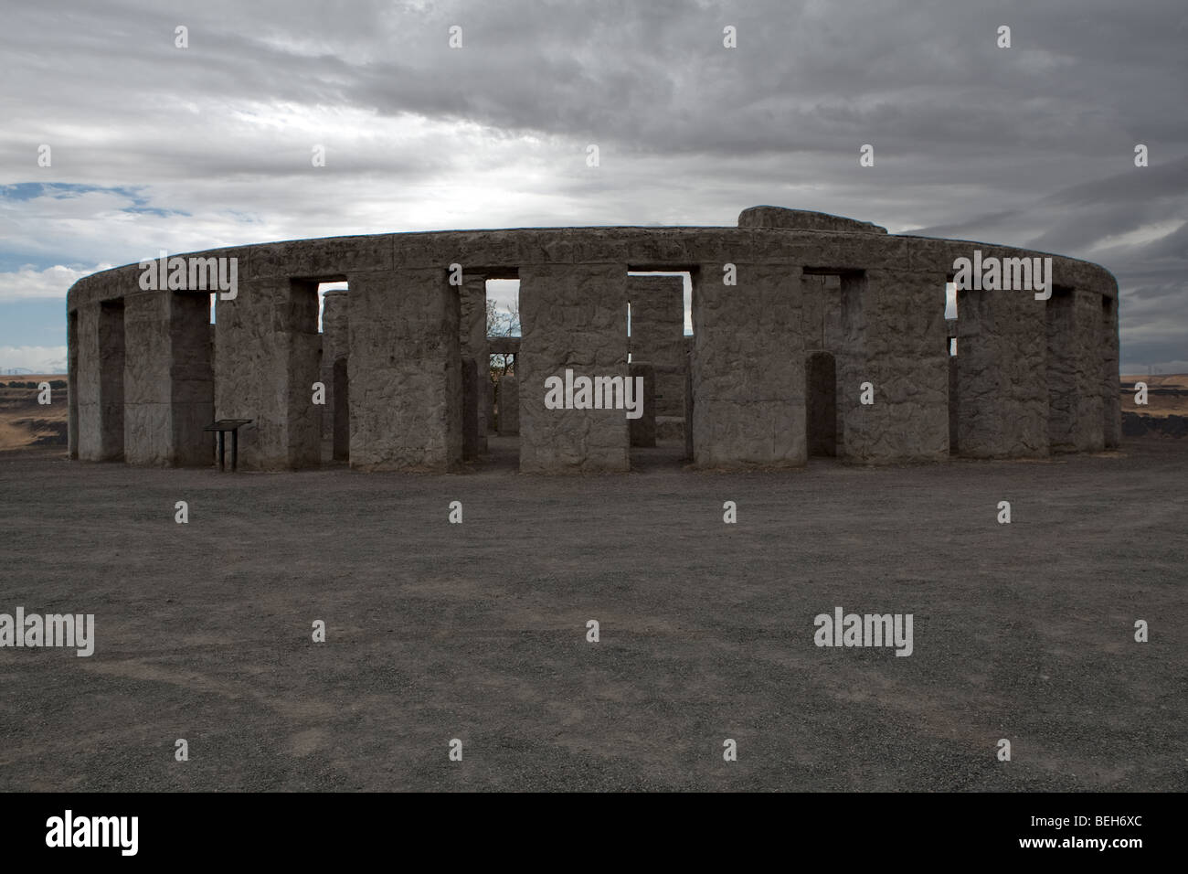 Stonehenge, den Ersten Weltkrieg War Memorial, Washington State, von Samuel Hill, abgeschlossen am 30. Mai 1929, USA gebaut Stockfoto