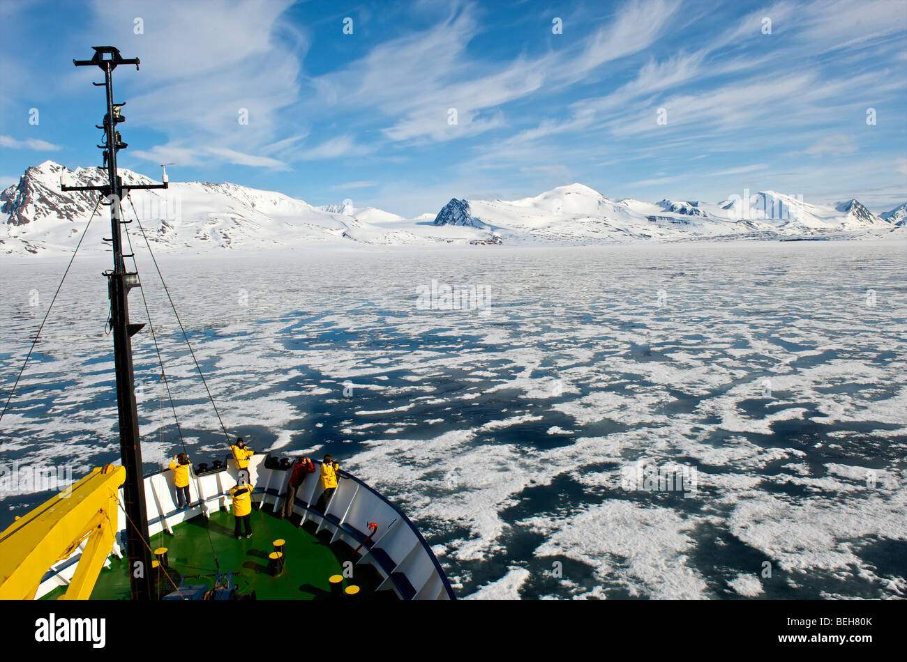 Spitzbergen, Svalbard, Arktis-Kreuzfahrt auf der Akademik Shokalskiy Stockfoto