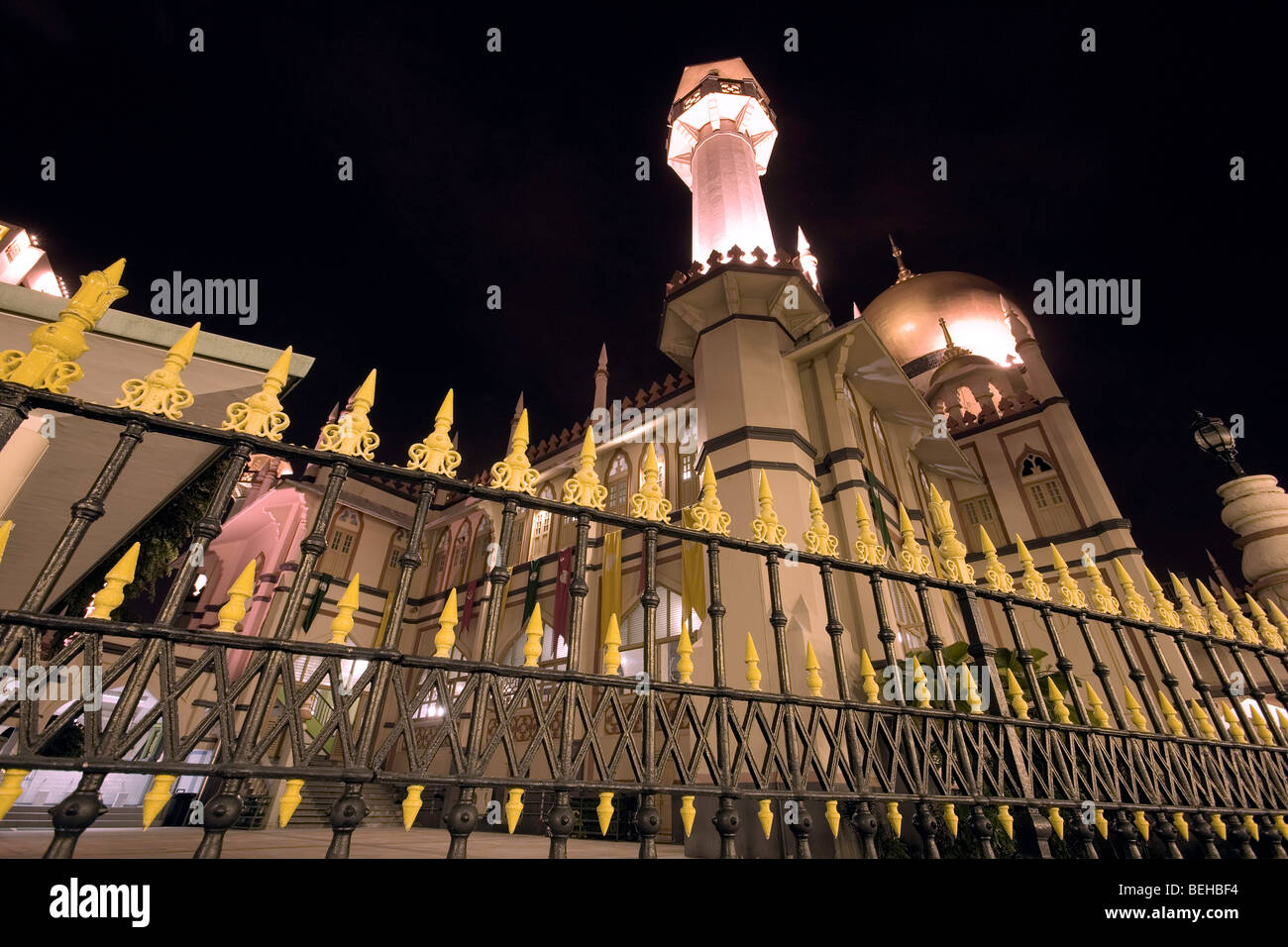 Singapur, Kampung Glam, Masjid Sultan, Sultan Moschee. Stockfoto