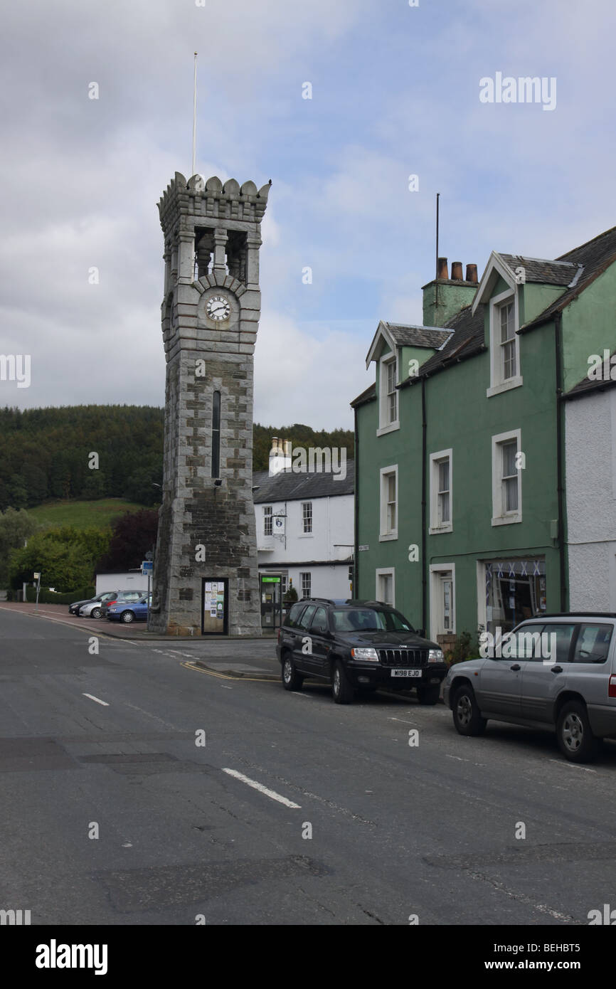 Straßenszene Gatehouse of Fleet, Dumfries and Galloway, Schottland September 2009 Stockfoto