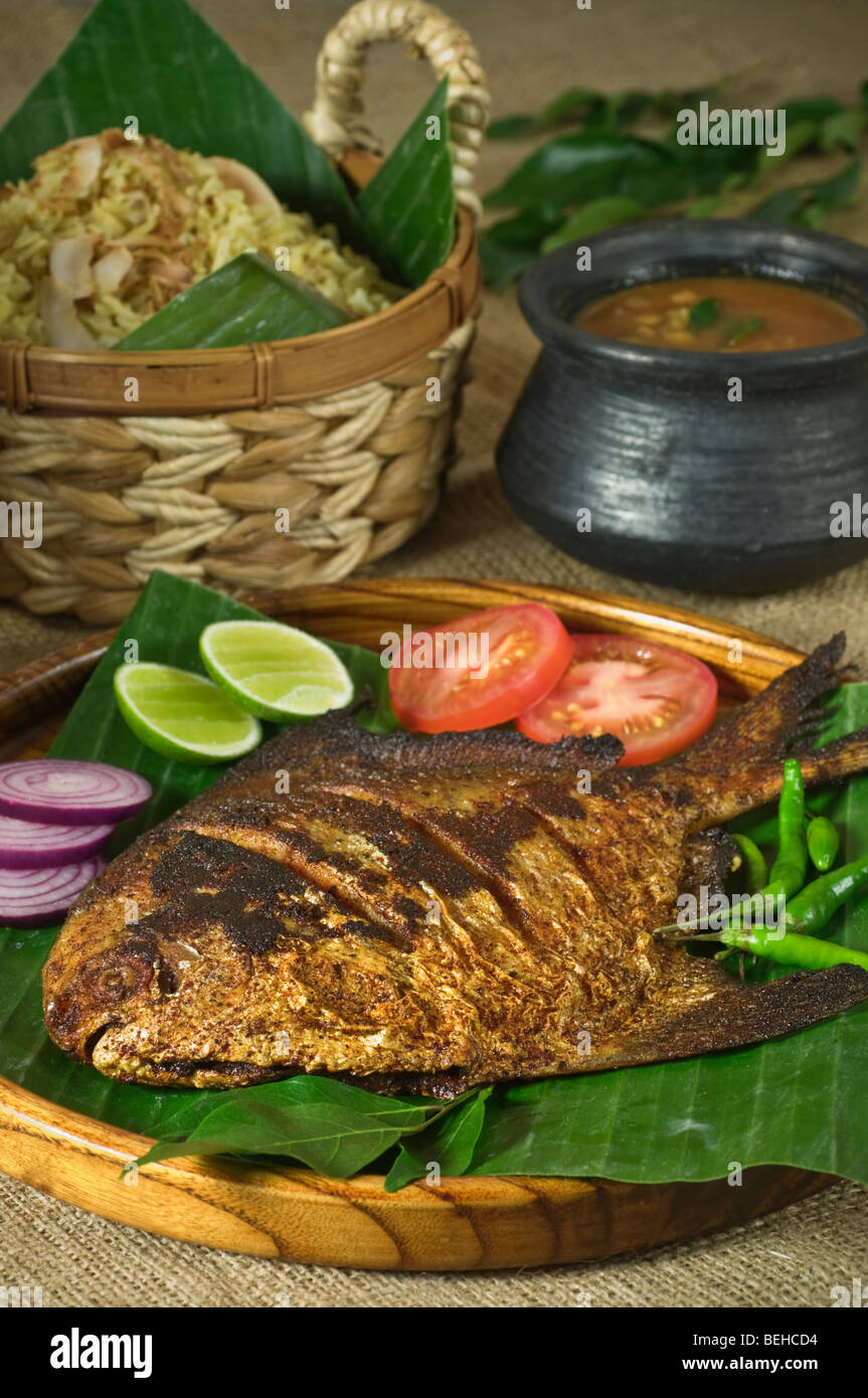 South India Food Fish fry Stockfoto