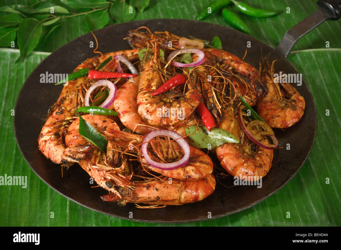 Garnelen oder Krabben Braten South India Food Stockfoto