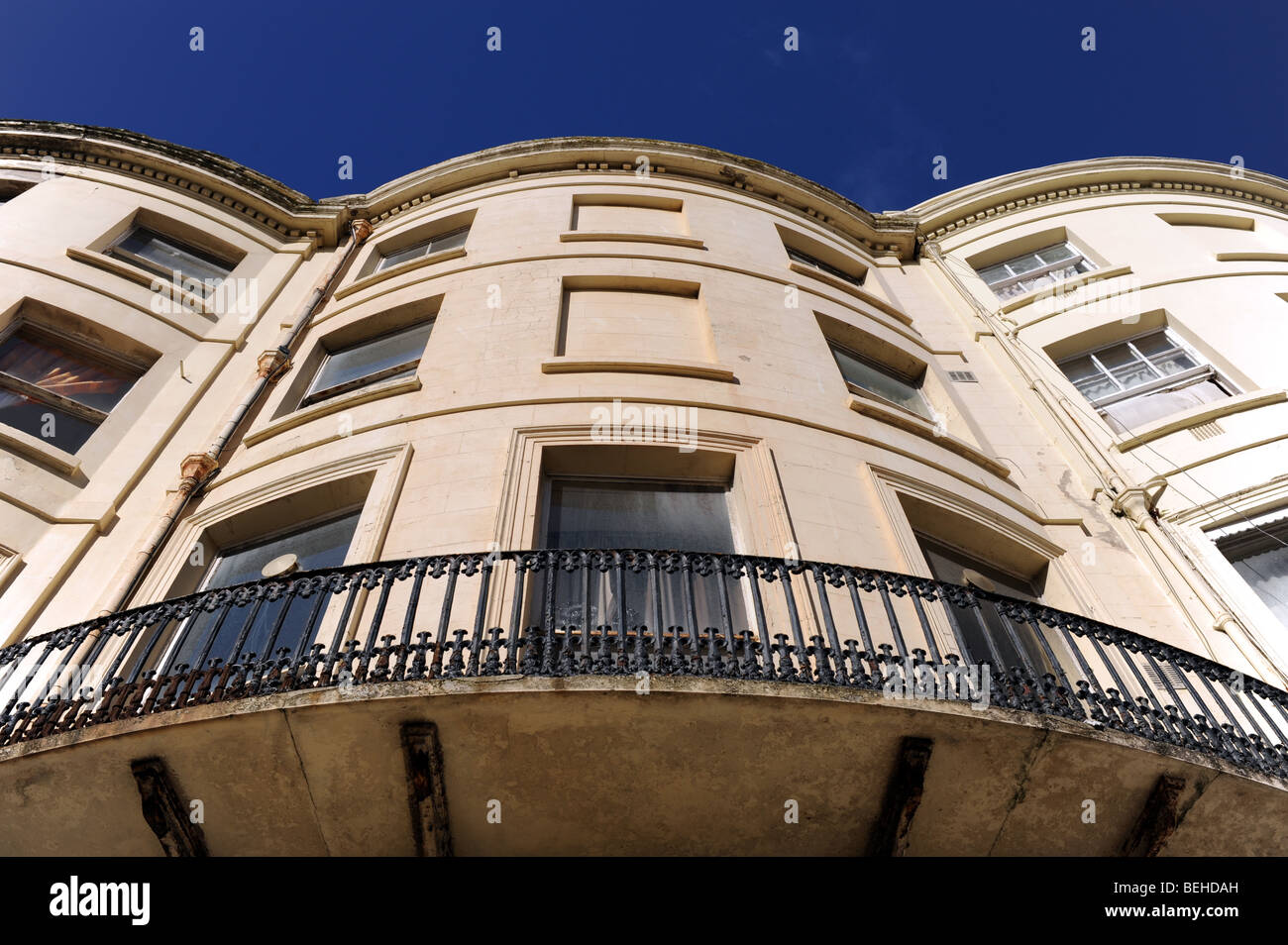 Heruntergekommen Sie, Regency-Style-Eigenschaft in Braunschweig statt Hove Brighton UK Stockfoto