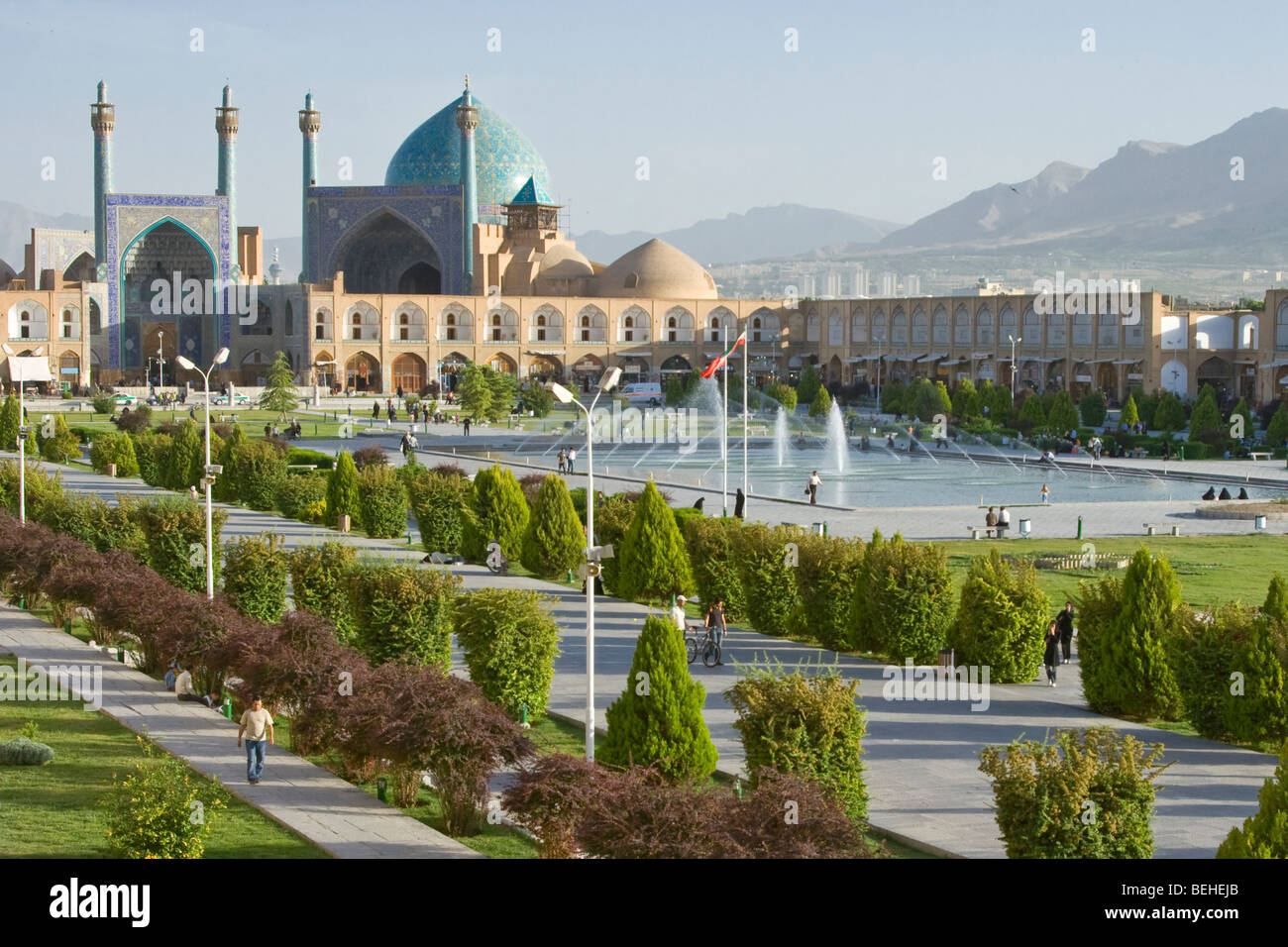 Schah oder Imam-Moschee Imam-Platz in Isfahan, Iran Stockfoto