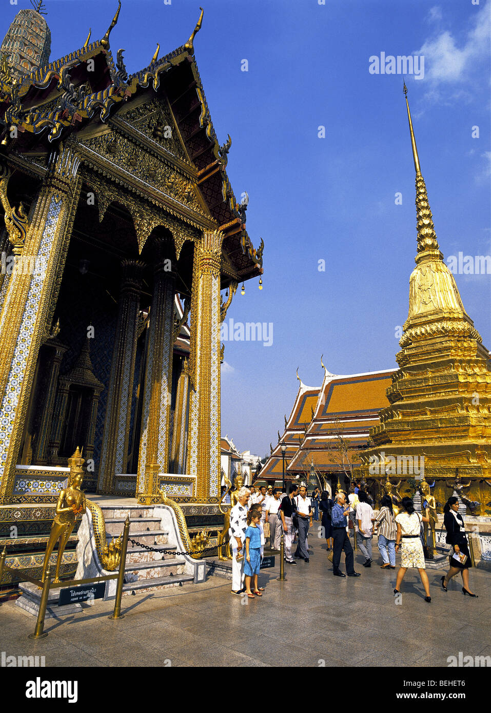 Wat Pra Keo, smaragdgrünen Tempel Bangkok Thailand Stockfoto