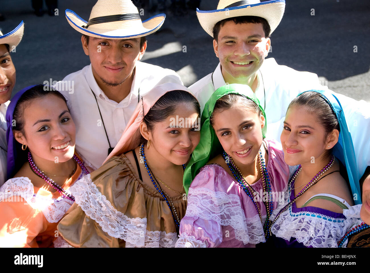 NYC Hispanic Parade (Desfile De La Hispanidad), feiert das Erbe der Hispanic-Latino, Oktober ist Hispanic Heritage Month. Stockfoto