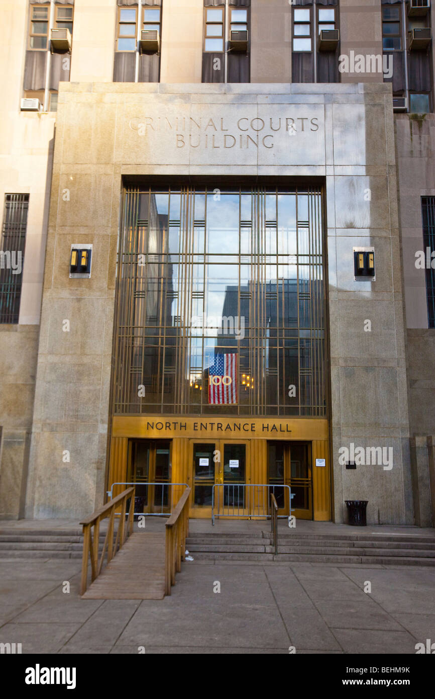 Criminal Courts Gebäude bei 100 Centre Street in Manhattan New York Stockfoto