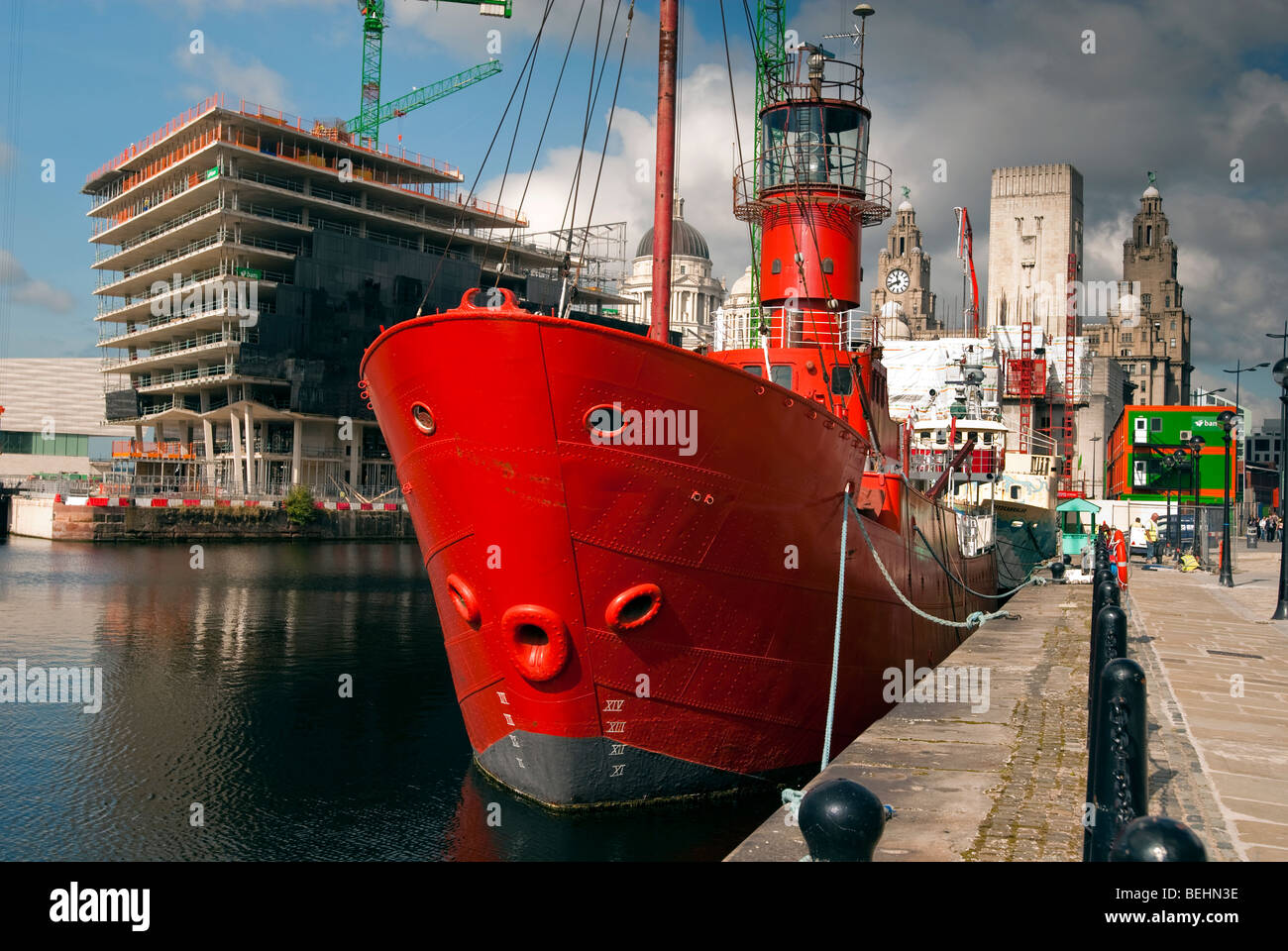 Die alte bar Feuerschiff der Planet im Dock in Liverpool als touristische Attraktion Stockfoto