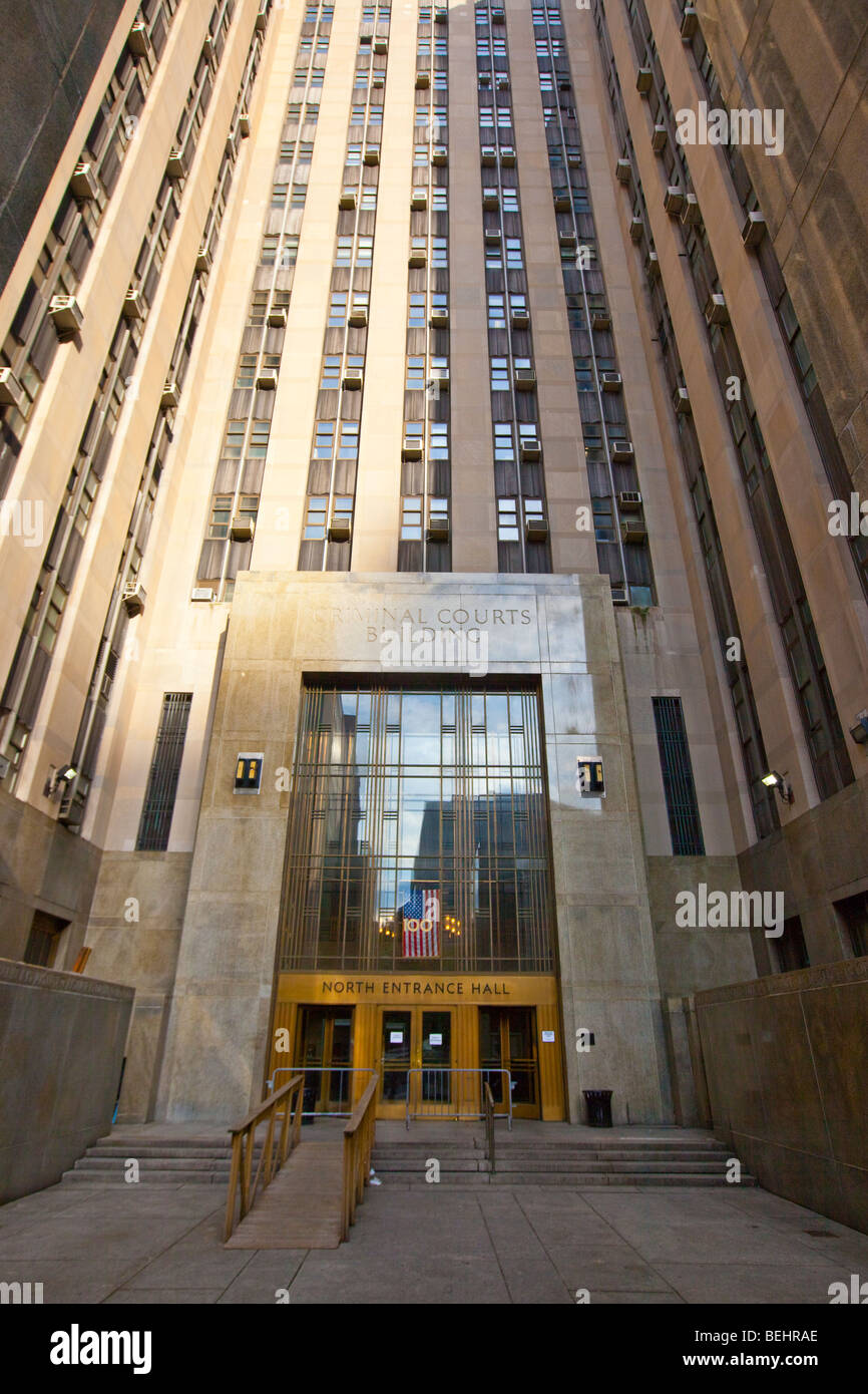 Criminal Courts Gebäude bei 100 Centre Street in Manhattan New York Stockfoto