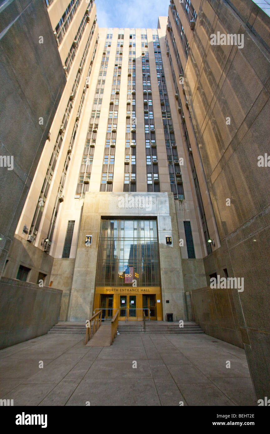 Criminal Courts Gebäude bei 100 Centre Street in Manhattan New York Stockfoto