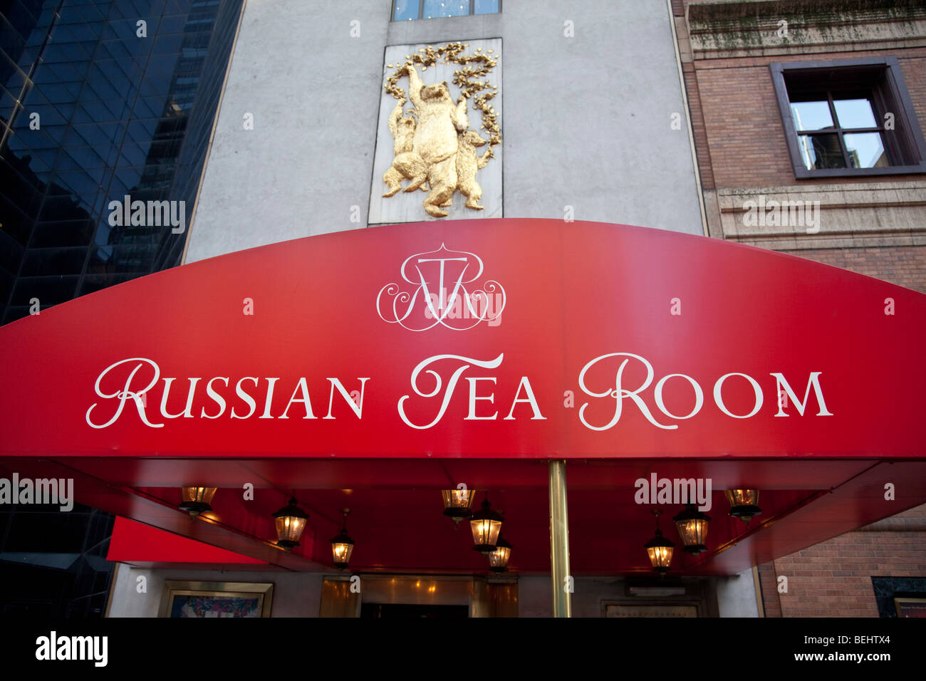 Russische Teestube in Manhattan in New York City Stockfoto