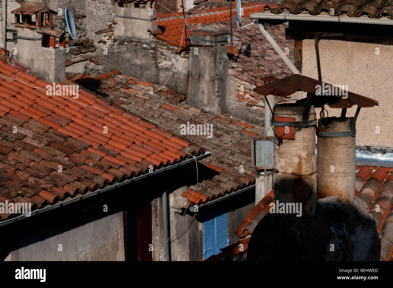 Dächer, Le Vigan, Frankreich Stockfoto