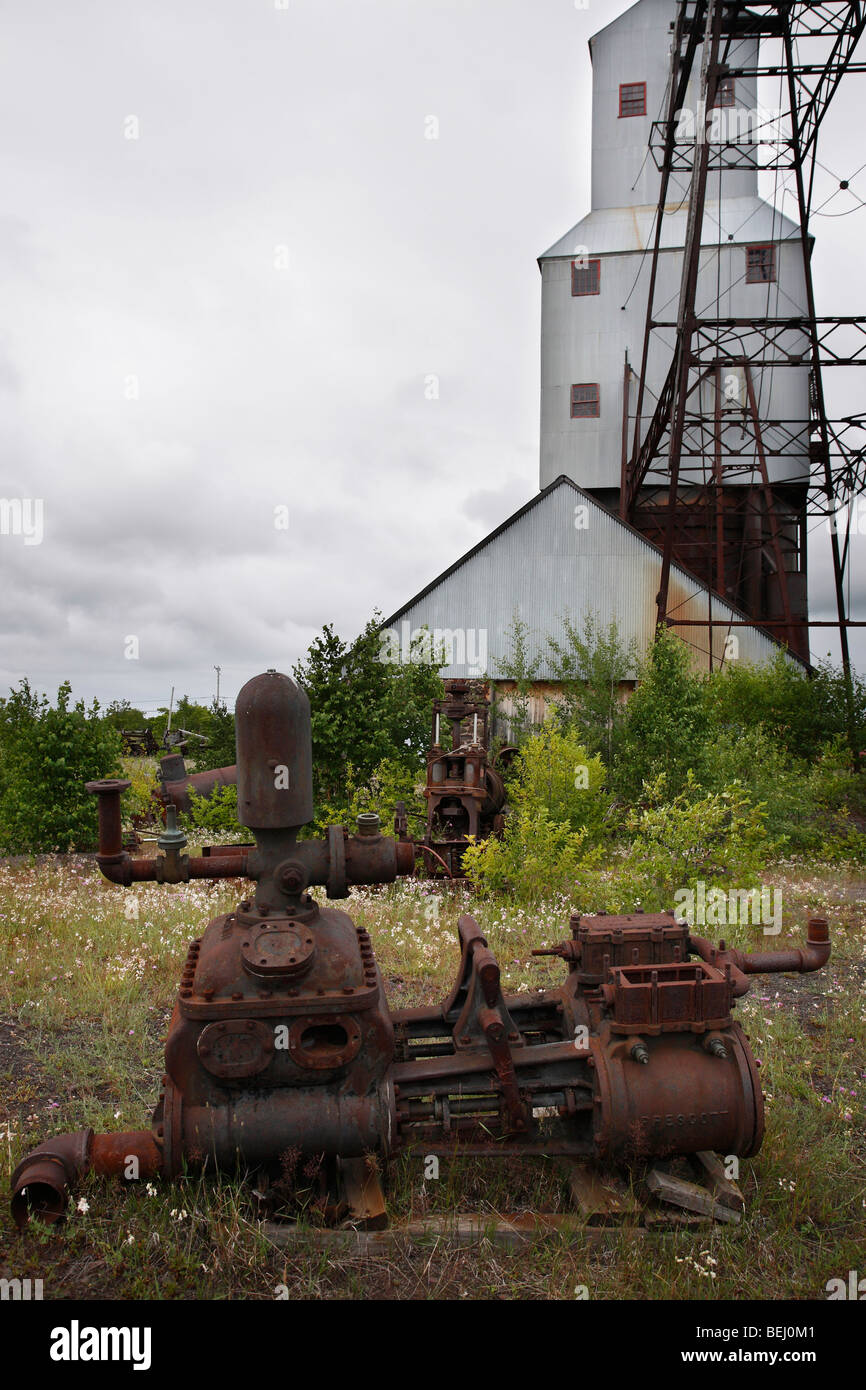Shaft House bei Quincy Mine in Hancock Michigan USA Rosty Machines High-res Stockfoto