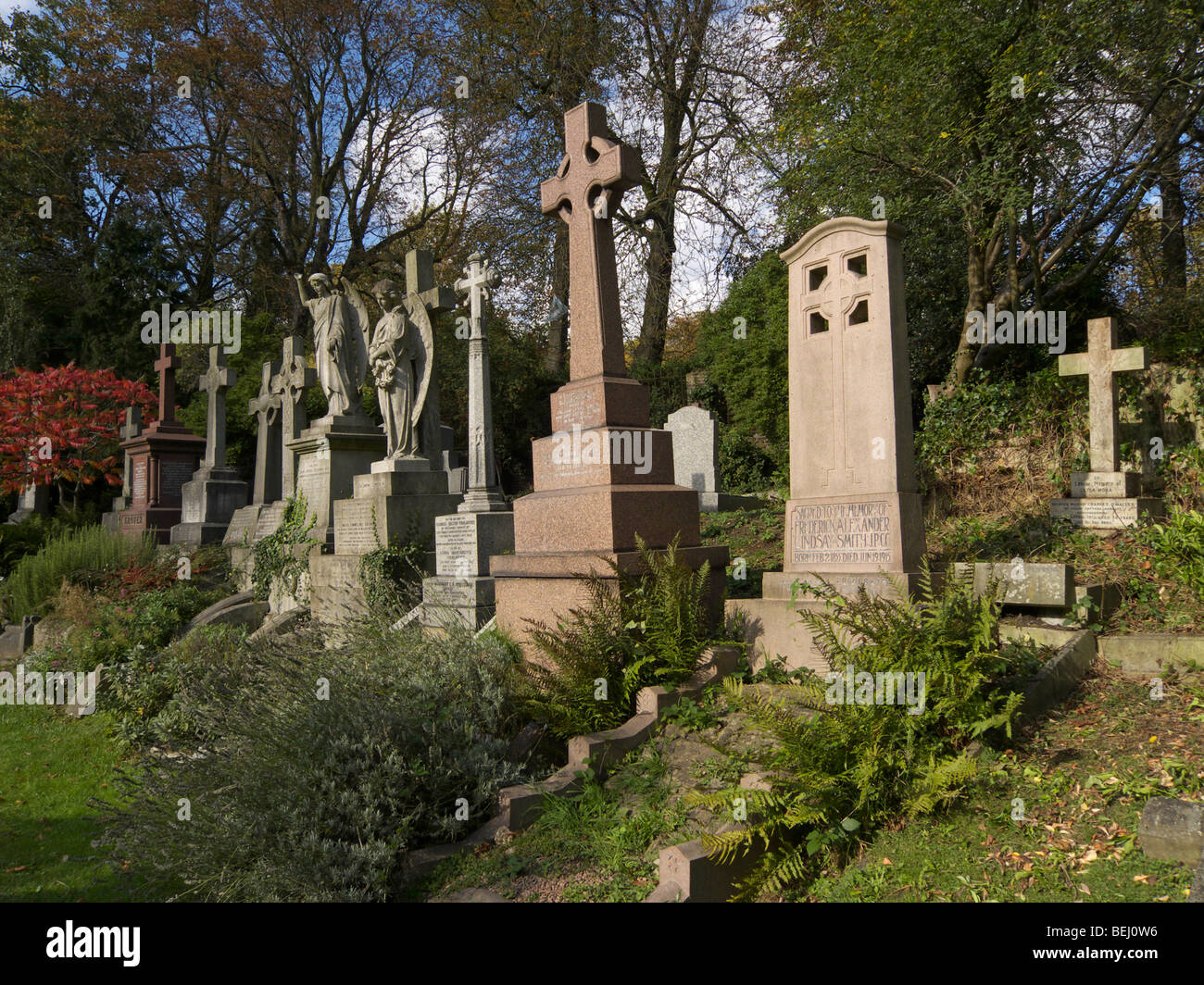 Highgate Cemetery in London, England. Stockfoto