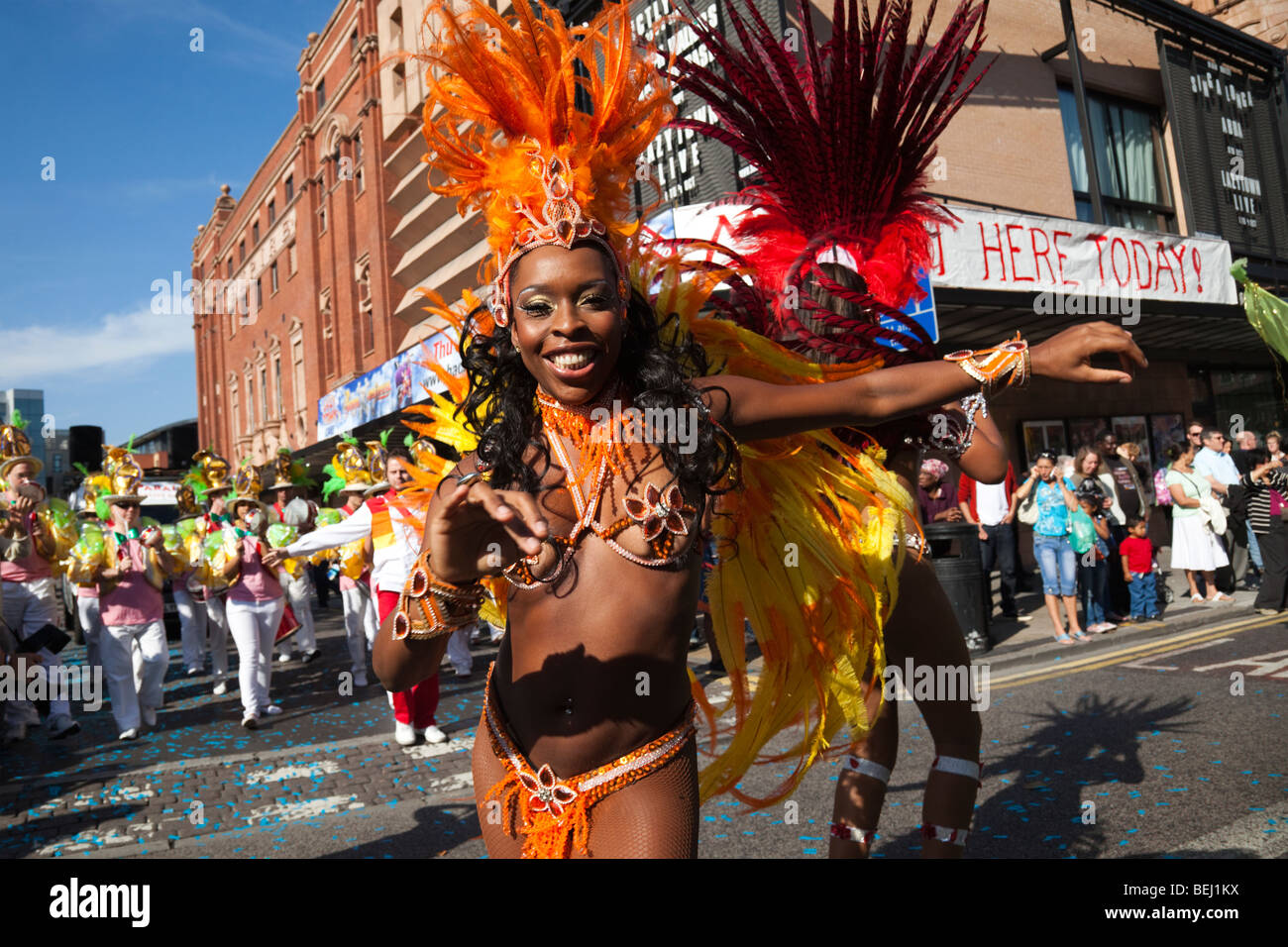 Paraiso Schule des Samba in Hackney, Karneval und Parade in London. Stockfoto