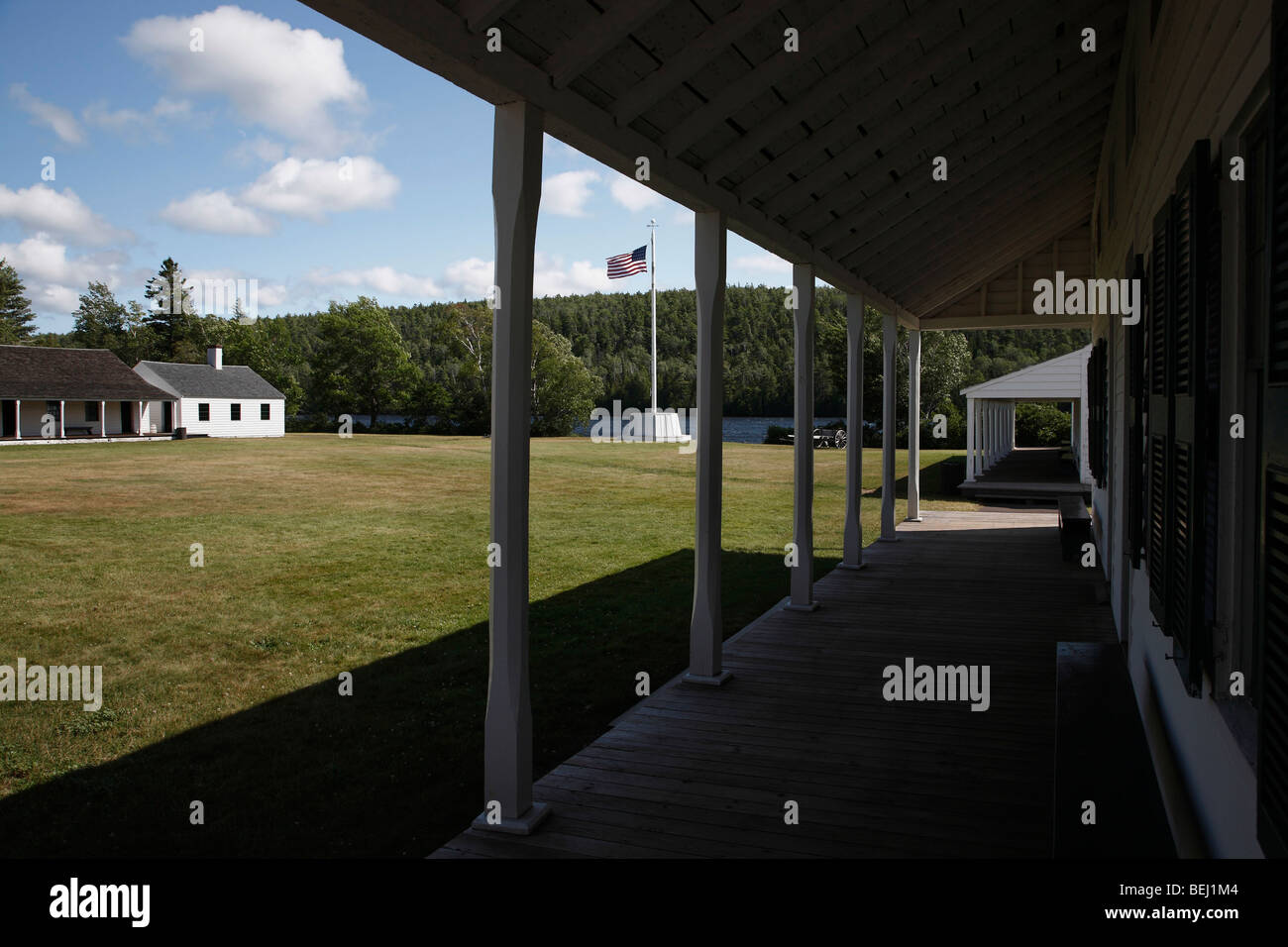 Fort Wilkins State Park ist ein historischer Posten der US Army am Copper Harbor Keweenaw Michigan MI Upper Peninsula Militärgebäude horizontal in den USA Stockfoto