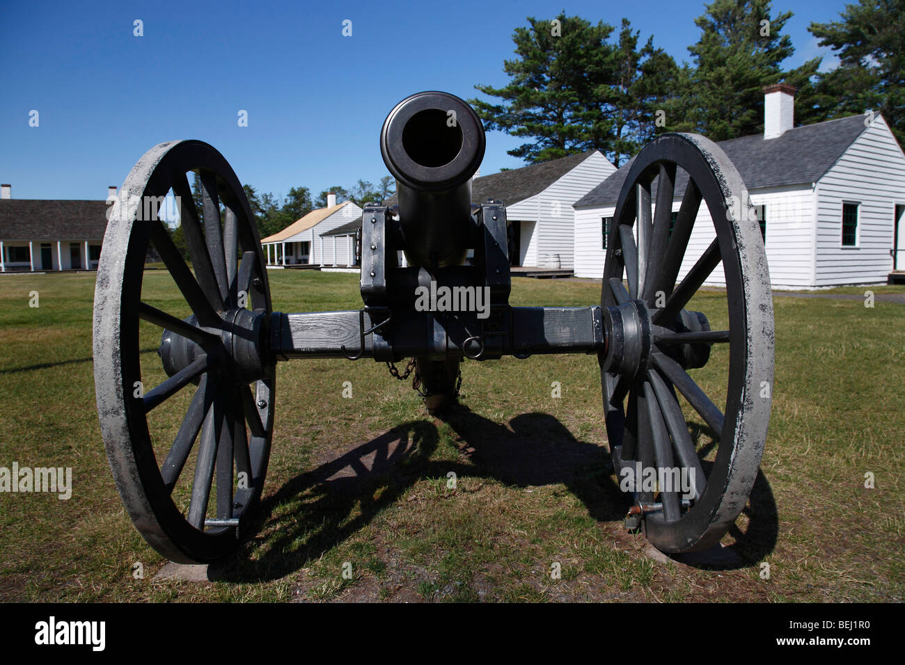 Fort Wilkins State Park ist ein historischer Posten der US Army am Copper Harbor Keweenaw Michigan MI Upper Peninsula Militärgebäude horizontal in den USA Stockfoto