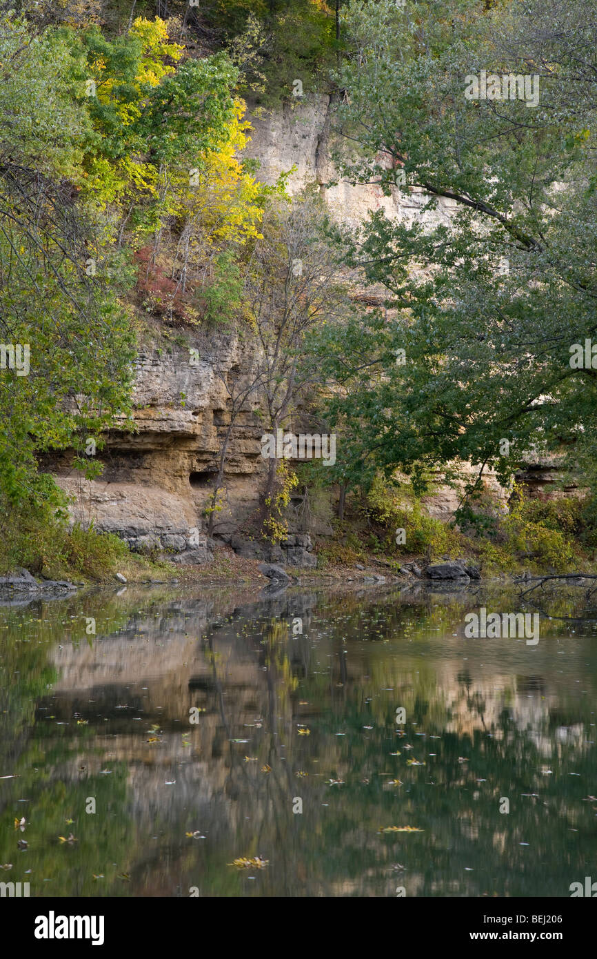 Wels Creek, Wels Creek Zustand bewahren, Minen von Spanien State Recreation Area, Dubuque County, Iowa Stockfoto