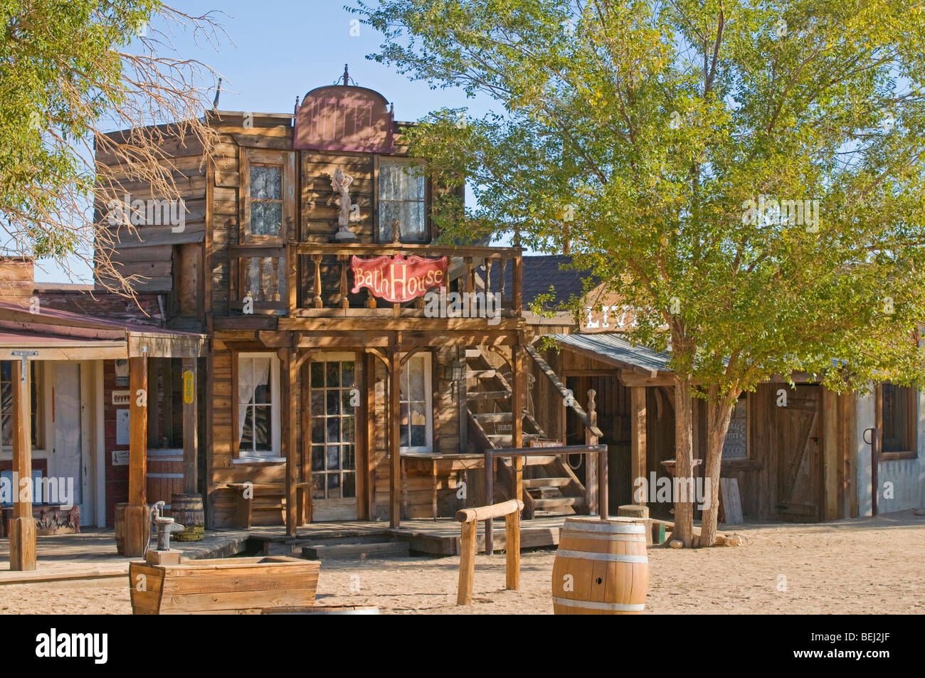 Der alte westlichen Film set Pioneertown California jetzt verwendet als eine touristische Attraktion und Residenzen Stockfoto