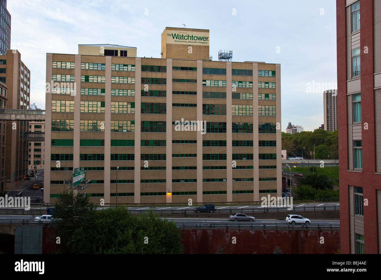 Wachtturm-Publikationen-Gebäude in Brooklyn New York Stockfoto