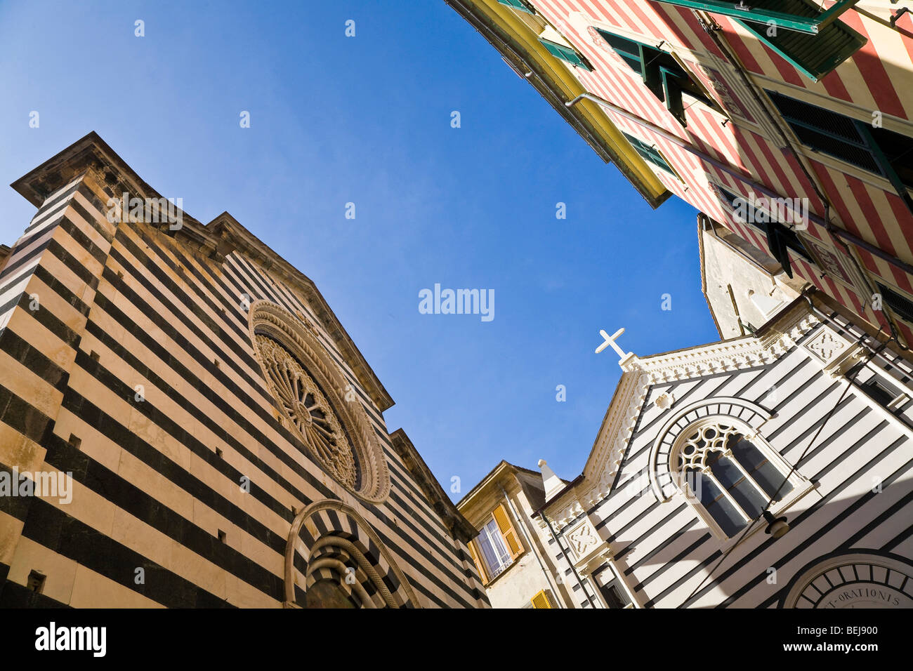 Chiesa di San Giovanni Battista, Monterosso, Cinque Terre, Ligurien Stockfoto