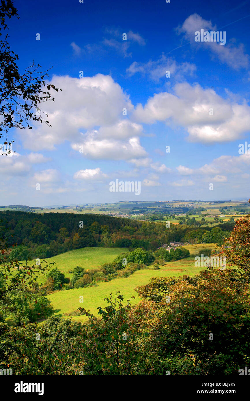 Querformat, Youlegrave Dorf Peak District Nationalpark Derbyshire England UK Stockfoto