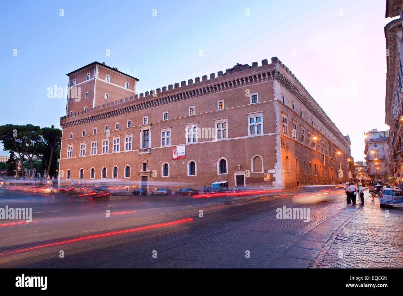 Palazzo Venezia Palace, National Museum, Via Del Plebiscito Straße, Rom, Italien Stockfoto