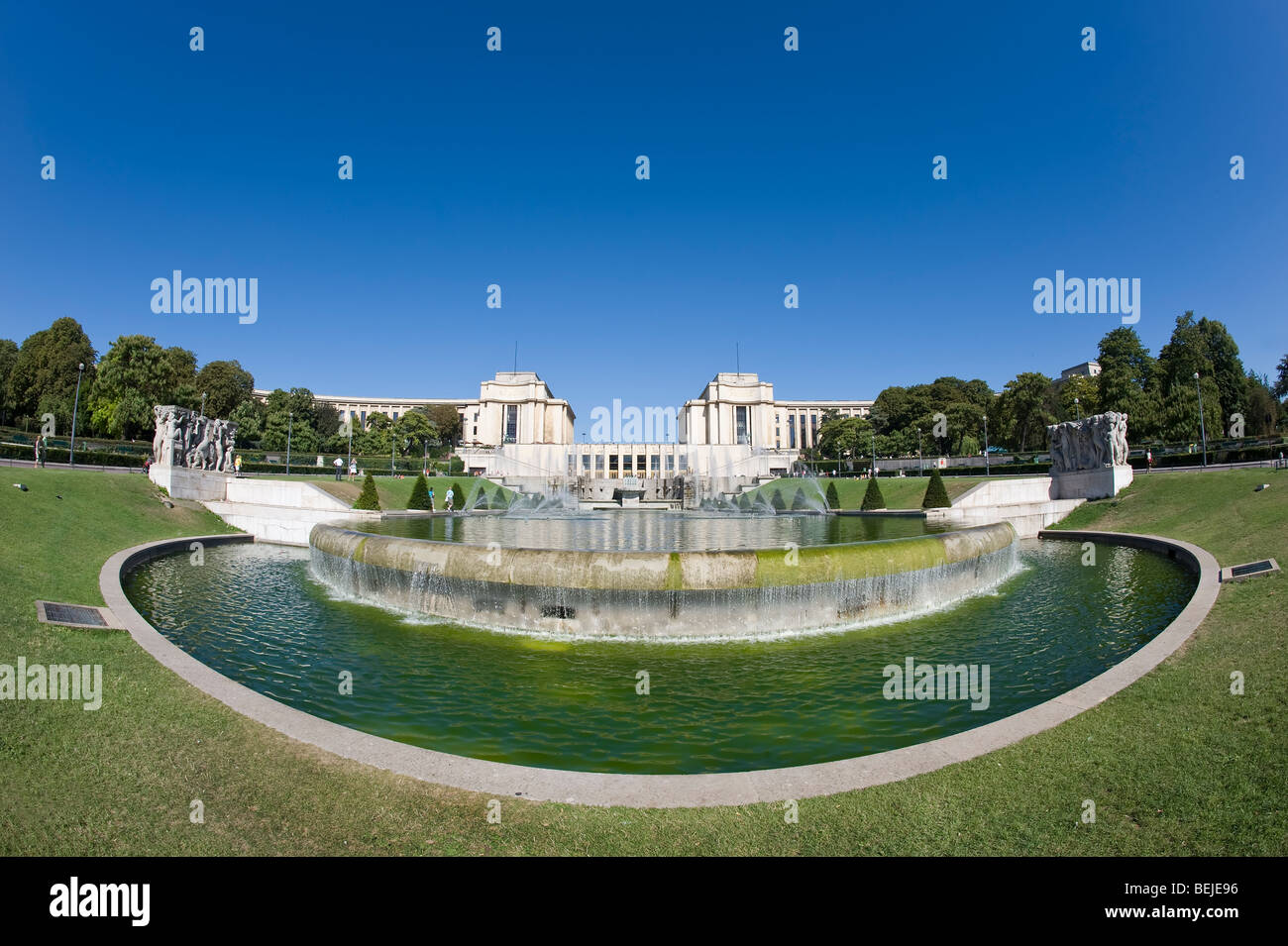 Brunnen von den Trocadero-Gärten, Paris, Frankreich Stockfoto