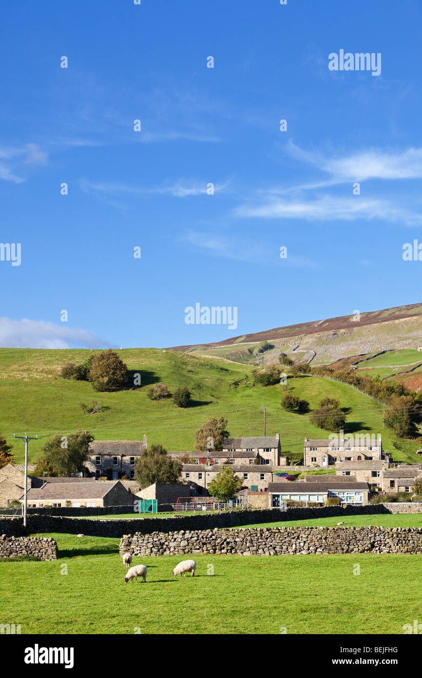 Gunnerside Dorf, Swaledale in den Yorkshire Dales Landschaft, Großbritannien Stockfoto