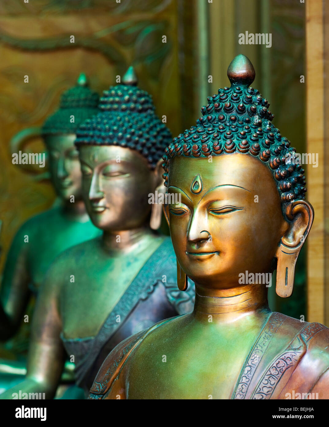 Buddha Statuen in einem indischen Shop. Andhra Pradesh, Indien Stockfoto