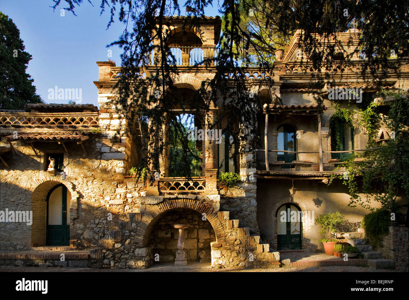 Villa Comunale, Garten, Taormina, Sizilien, Italien Stockfoto