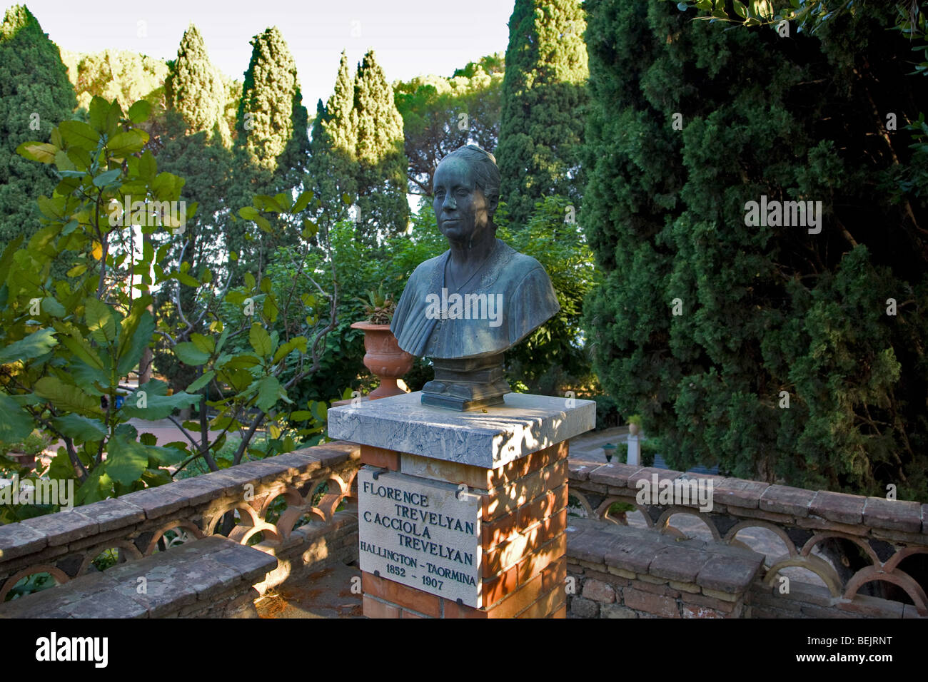 Villa Comunale, Garten, Taormina, Sizilien, Italien Stockfoto