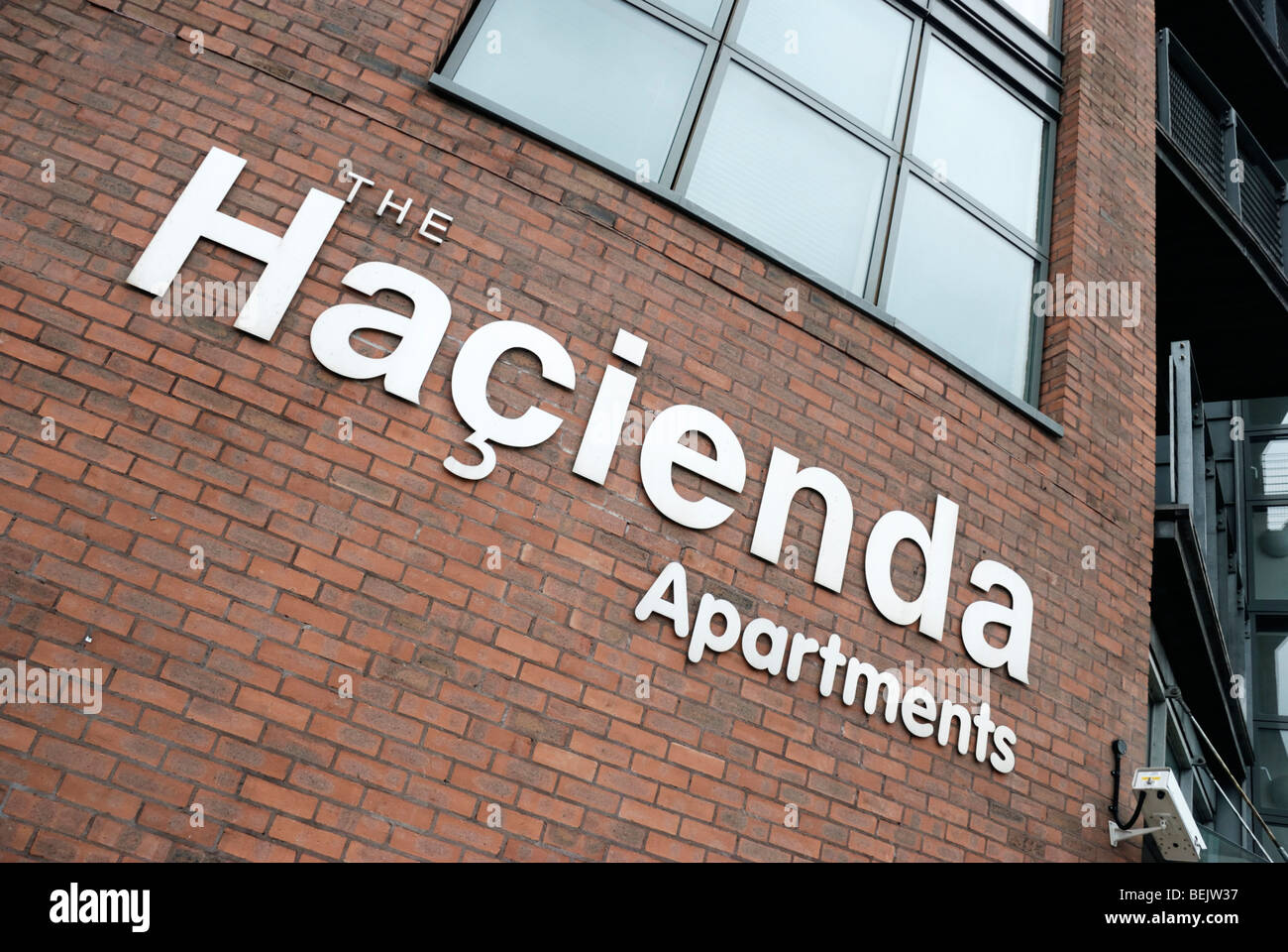 Die Hacienda Apartments in Whitworth Street, Manchester, England, Vereinigtes Königreich. Stockfoto