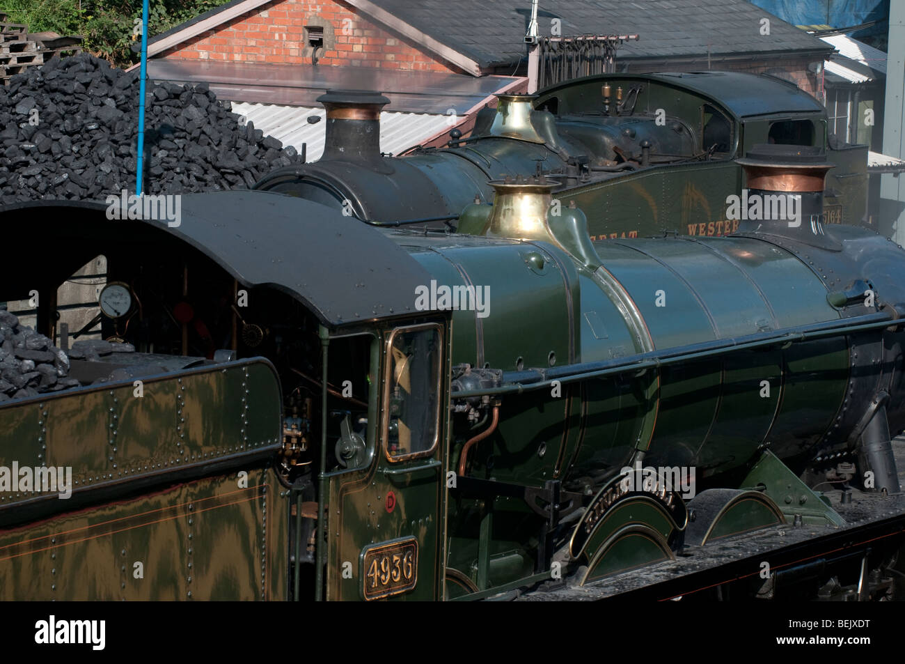 Dampflokomotiven am Severn Valley Railway Bridgnorth Shropshire Stockfoto