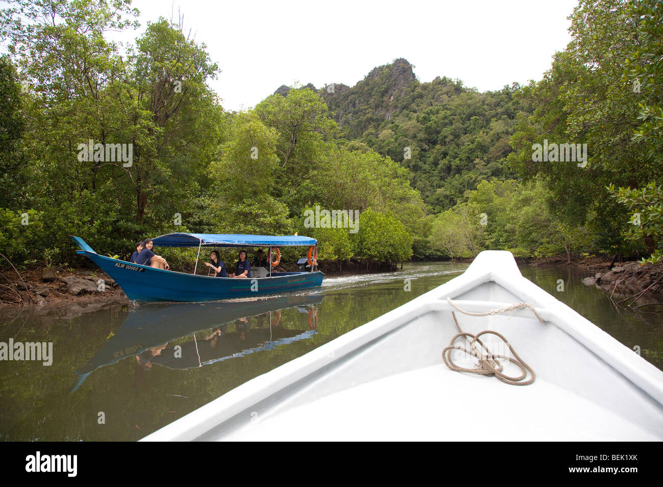 Langkawi Geopark - Kedah, Malaysia, Mangrove Bootsfahrten für Öko-Touristen Stockfoto