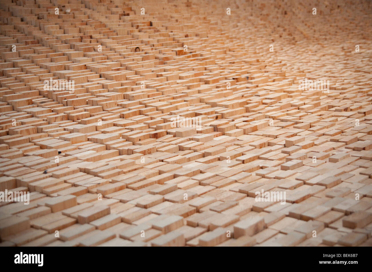 Maya Lin Ausstellung in der Galerie PaceWildenstein in Chelsea in New York, mit dem Titel "Drei Sichtweisen auf die Erde" Stockfoto