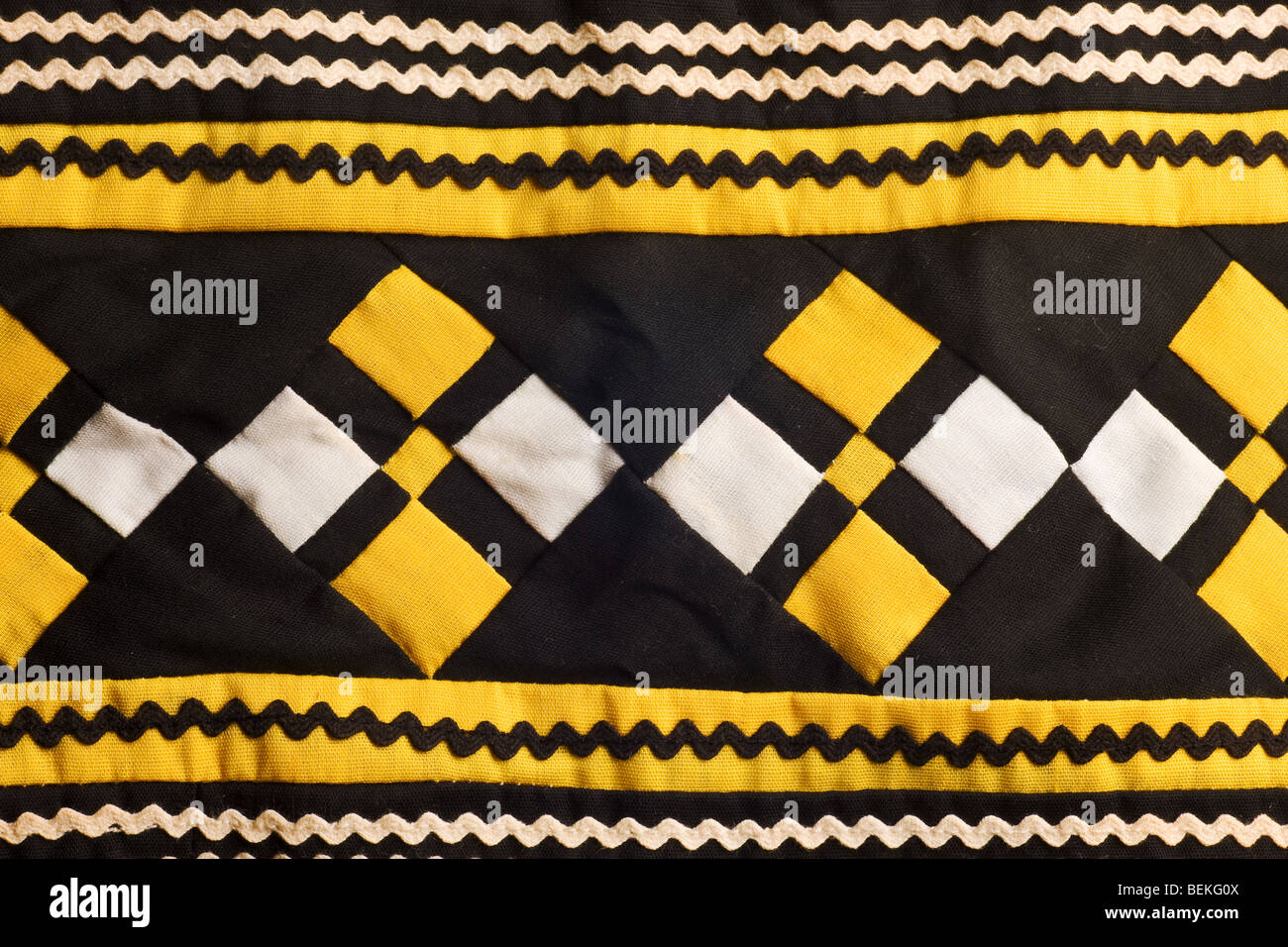 Seminole Indianer handgemachte gesteppte Muster Stockfoto