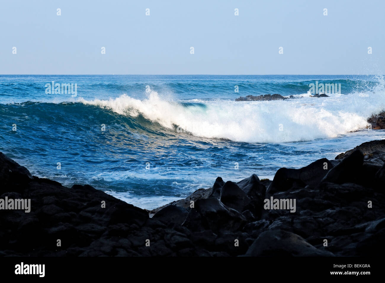 Küsten Blick auf Big Island von Hawaii mit Lavafelsen Stockfoto