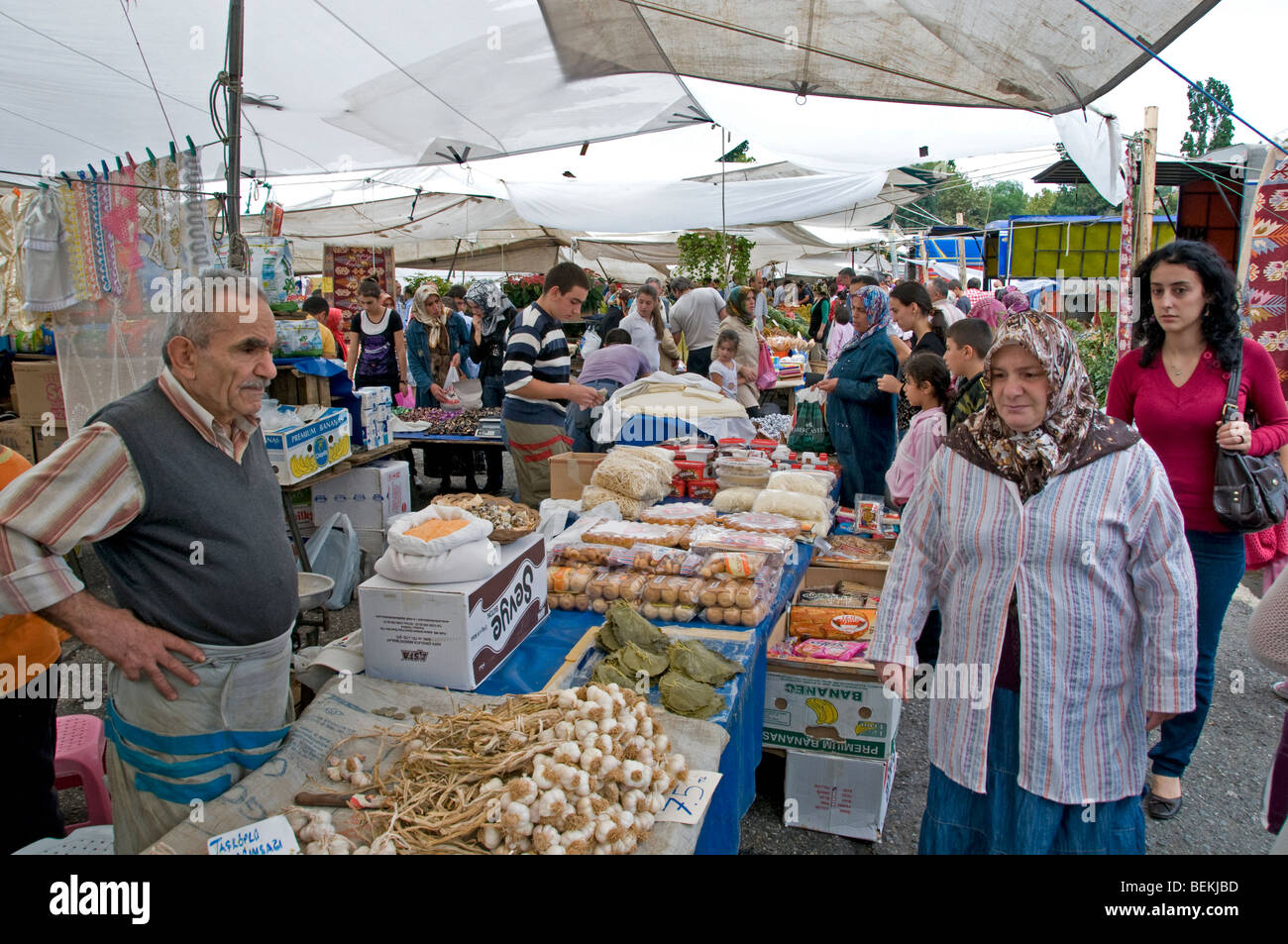 Beykoz Markt Istanbul Türkei asiatischen muslimische Islam Seite des Bosporus Stockfoto