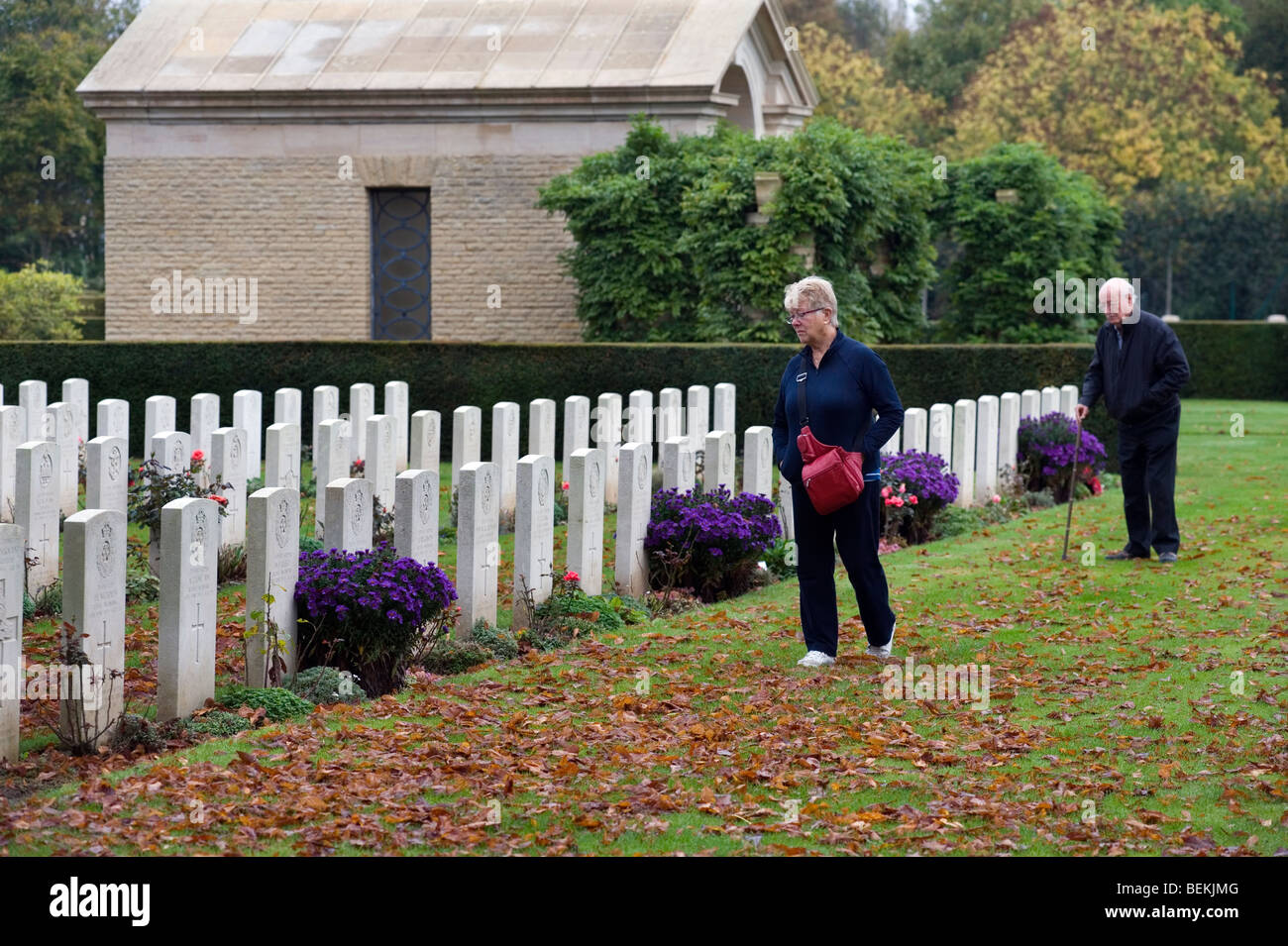 Bayeux Commonwealth War Graves Kommission Cemetery, Bayeux, Normandie, Frankreich. Stockfoto