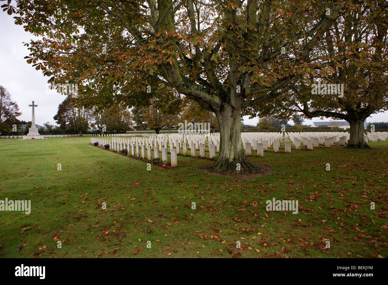 Bayeux Commonwealth War Graves Kommission Cemetery, Bayeux, Normandie, Frankreich. Stockfoto