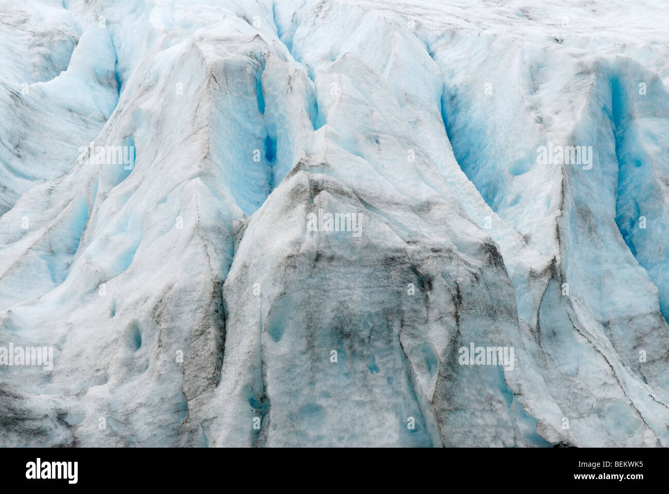 Die Seite des Exit-Gletscher, Seward, Alaska in der Nähe der Endstation Stockfoto