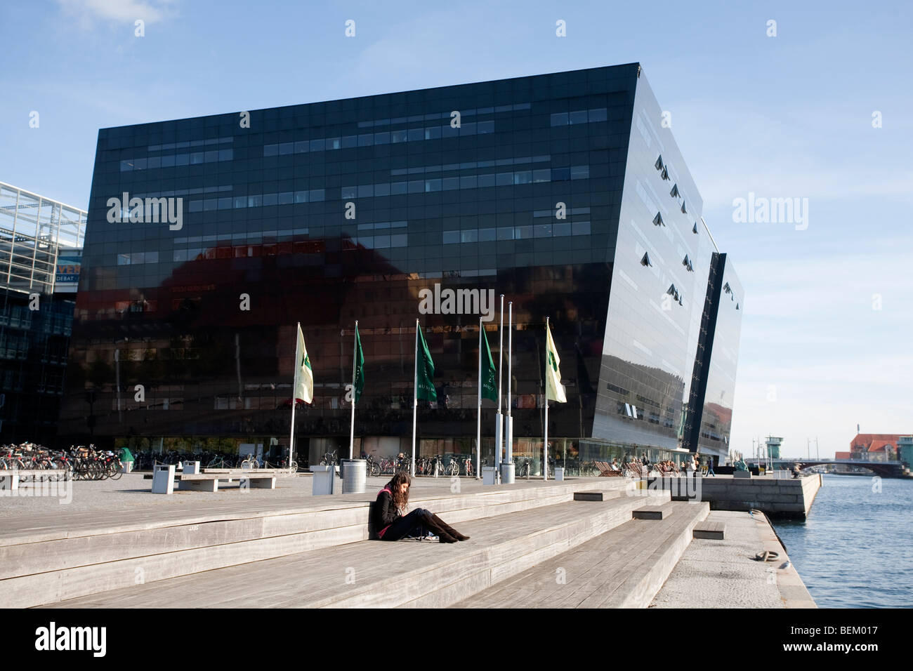 Die Black Diamond Bibliothek Erweiterung (Der königlichen Bibliotek) Kopenhagen, Dänemark, Skandinavien Stockfoto