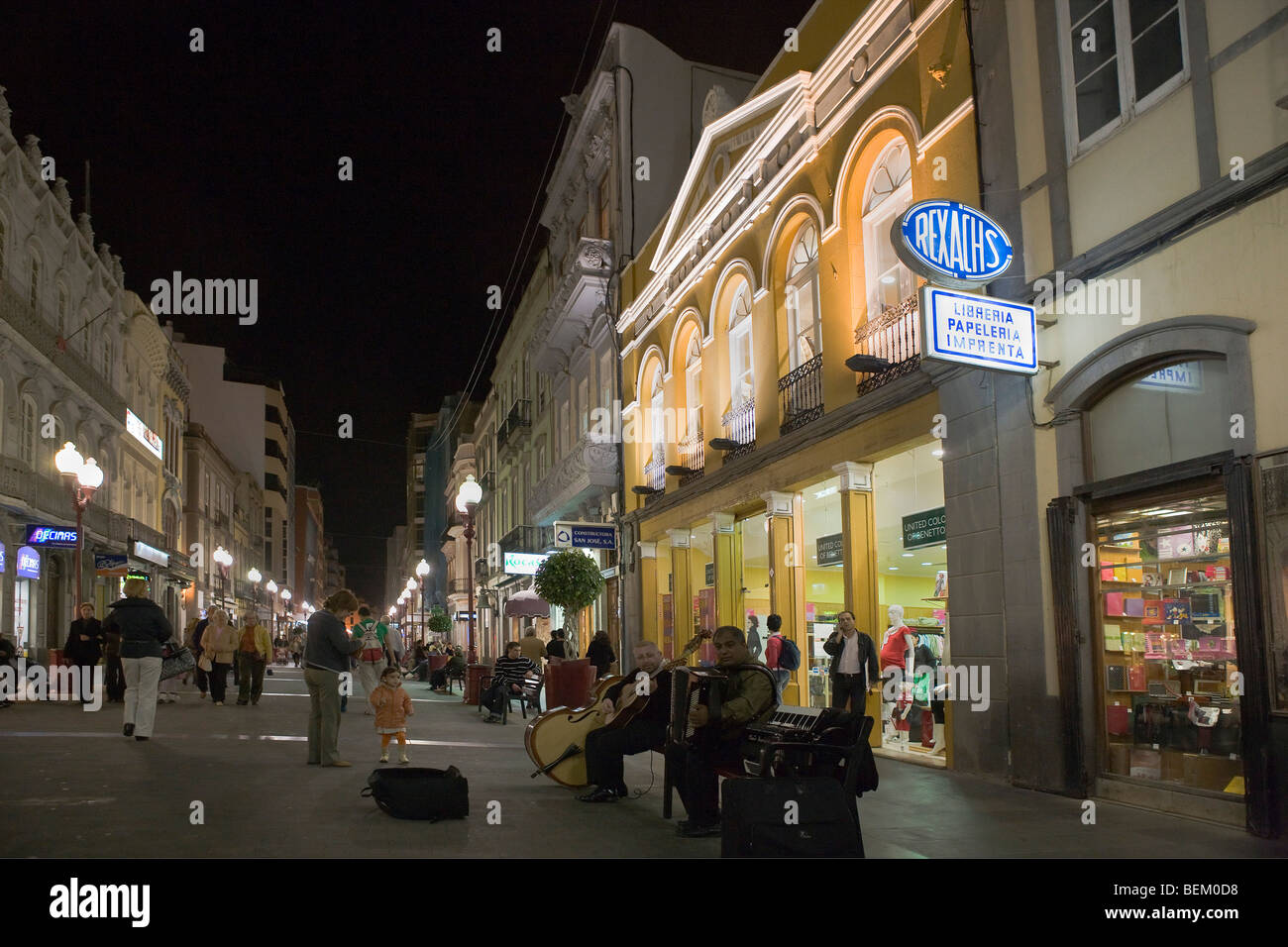 Februar Mayor de Triana eine Fußgängerzone in der Innenstadt, Las Palmas, Gran Canaria, Kanarische Inseln, Spanien, Europa Stockfoto