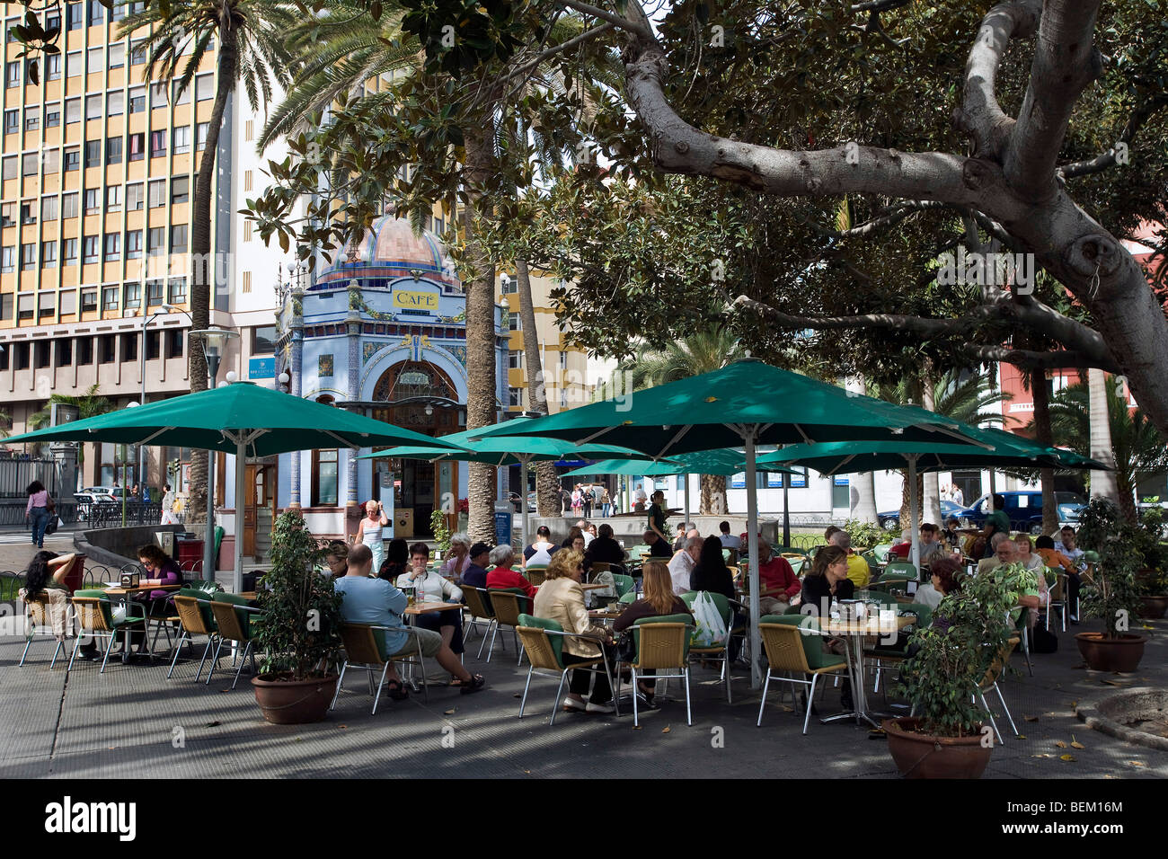 San Telmo-Park, Art-Deco-Food Kiosk; Las Palmas; Gran Canaria; Kanarischen Inseln; Spanien, Europa Stockfoto