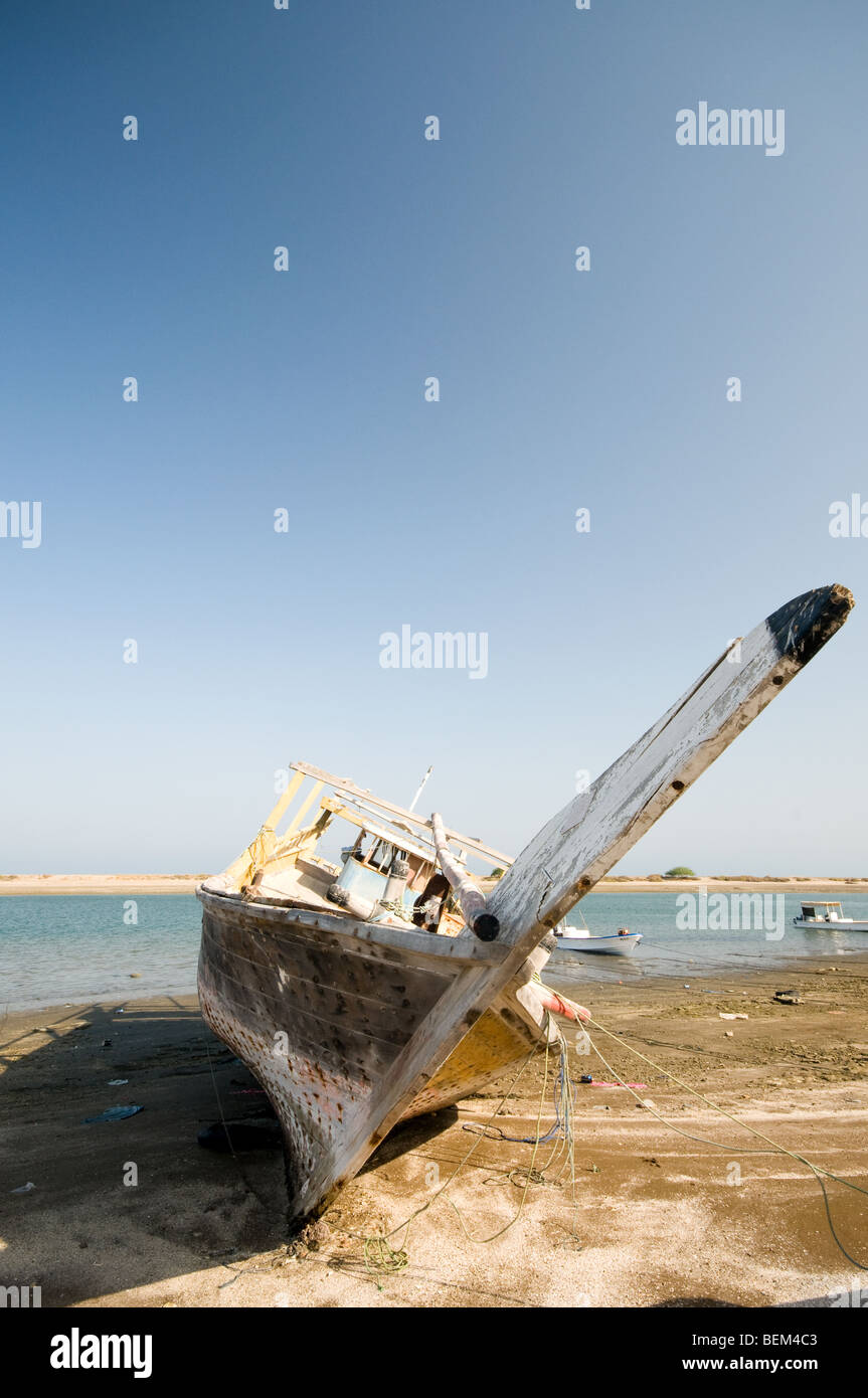 Traditionellen Fischerboot in Fujairah, Vereinigte Arabische Emirate Stockfoto